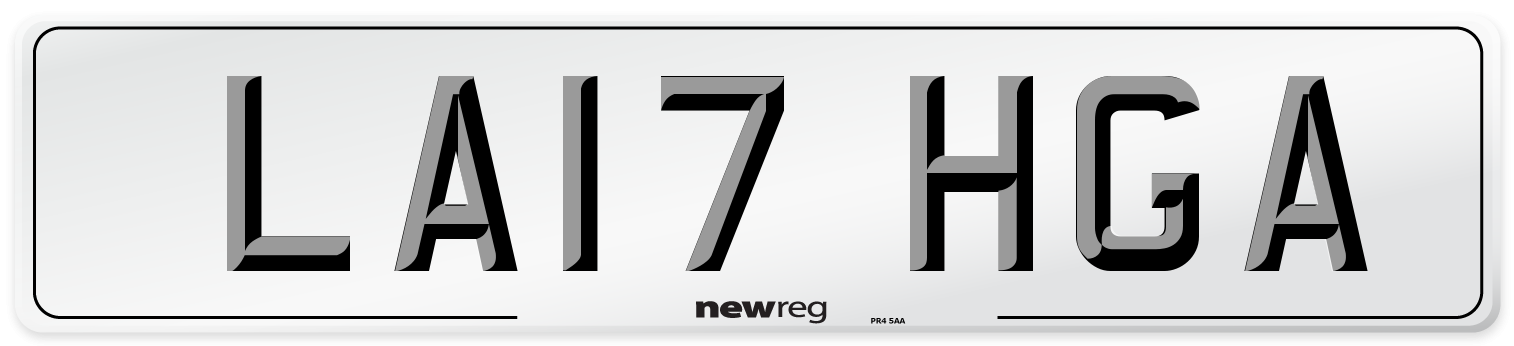 LA17 HGA Number Plate from New Reg
